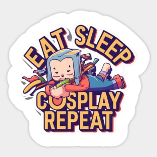 Cosplay and repeat Sticker